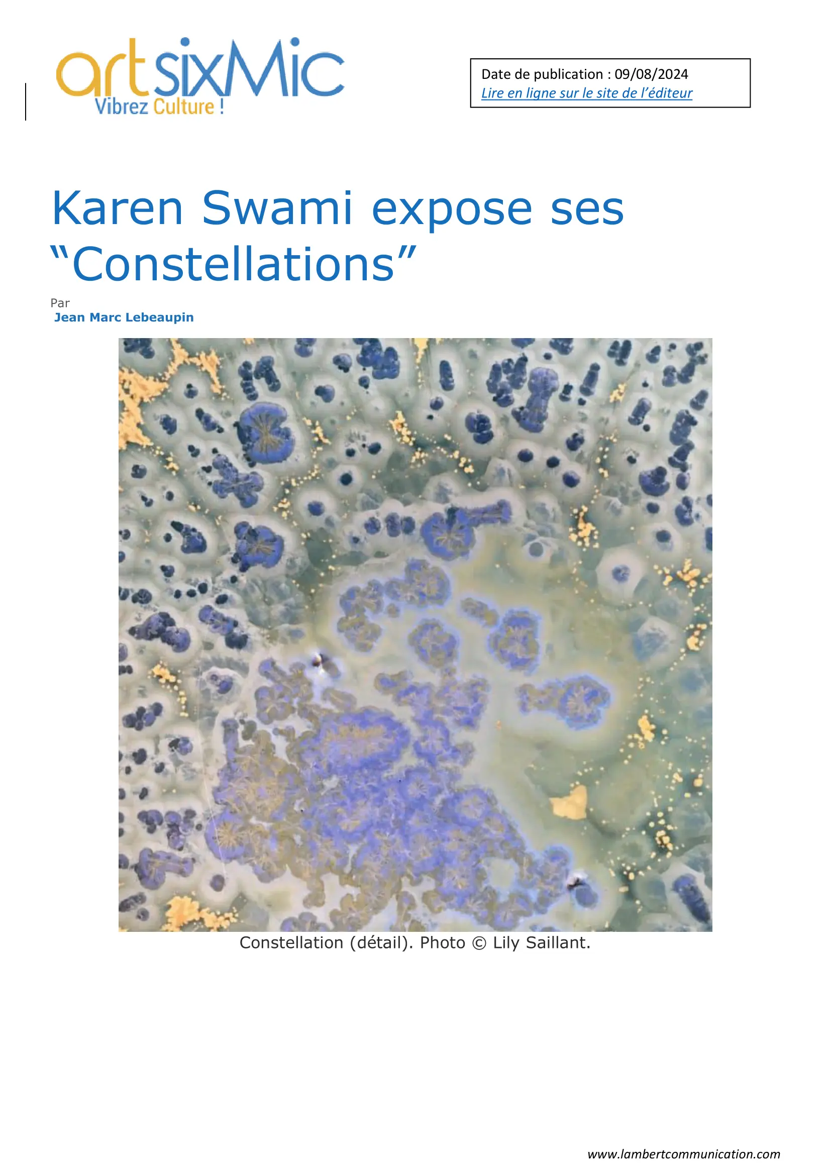 ArtSixMic - Article Karen Swami - 1