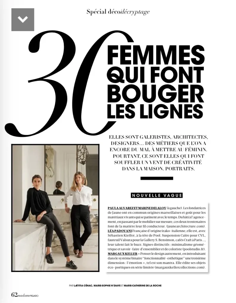 presse ceramique contemporaine, portrait de la céramiste karen swami, dans son atelier parisien, entourée de pièces en faïence bleue fait main, reconnue pour sa technique du kintsugi et son approche poétique de la poterie d’art