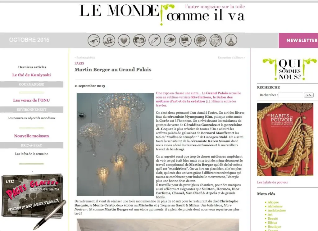 presse exposition céramique paris, karen swami terres enfumées, style kintsugi, grand palais, salon révélations 2015, création parisienne, céramiste contemporaine, fait main