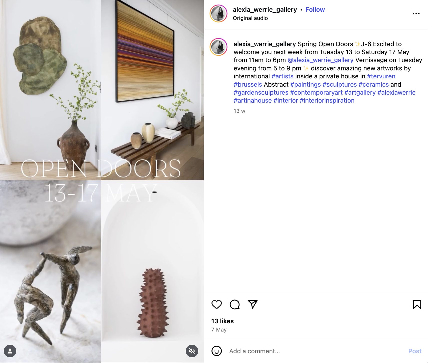 Apparition publication Instagram Karen Swami-presse et actualités de l'artiste céramiste